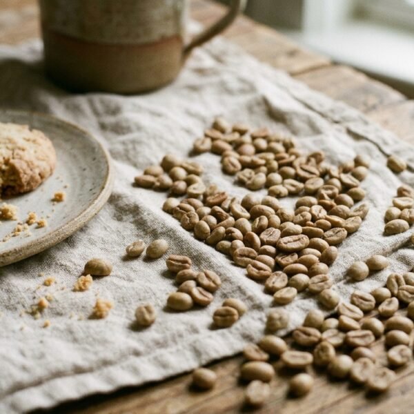 Coffee beans and shortbread